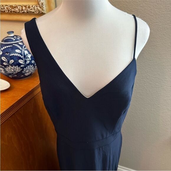 NWT Xscape "APRIL" LONG JERSEY KNIT
TWO TONED ASYMMETRICAL STRAP DRESS - Picture 5 of 8